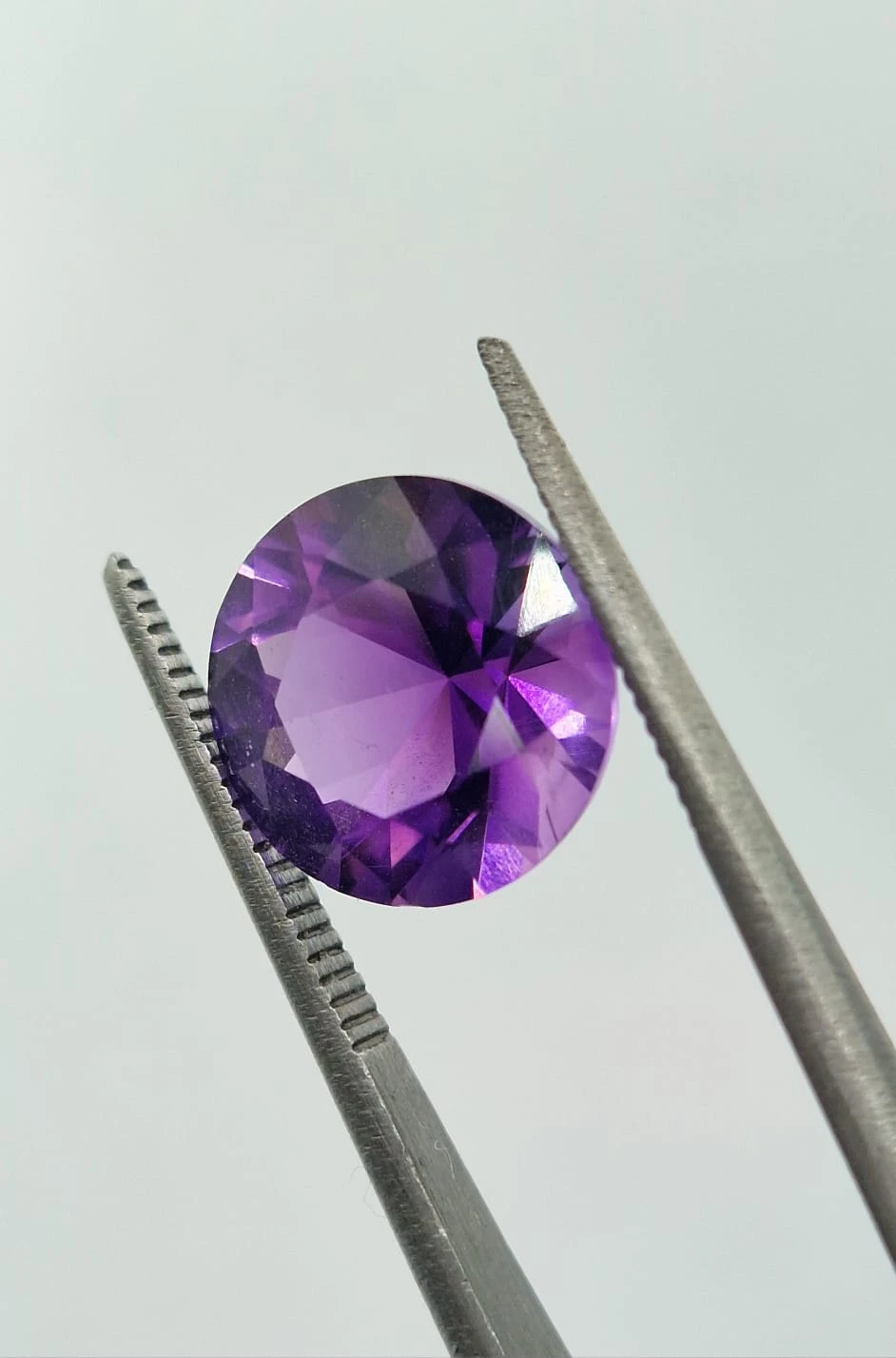 3.66ct Amethyst Round Cut Loose Gemstone from Nigeria — view 4